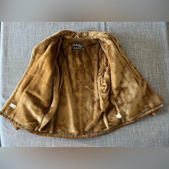 Vintage 1970s Sears The Leather Shop Suede & Sherpa Cattleman Coat Jacket Sz 42 - Picture 7 of 11
